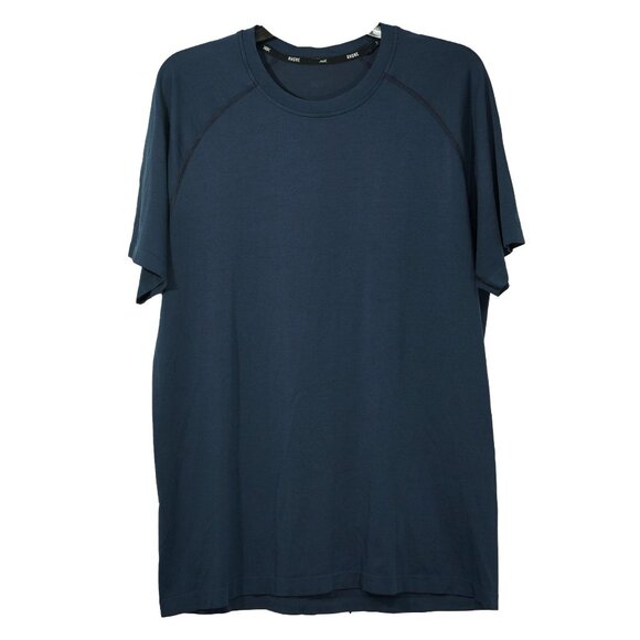 Rhone Invictus Blue T Shirt Lightweight Perforated Athletic Running Gym Tee - Picture 1 of 8